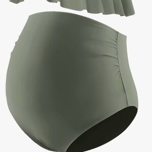 Olive Green Maternity Bikini Bottoms